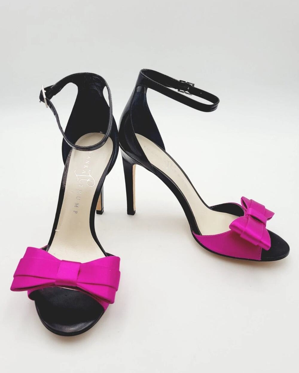 Ivanka Trump Phallon Womens High Heel Shoes Sz 6.5 M Dark Pink Black